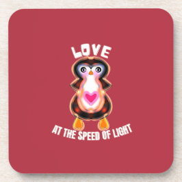 Porta-copo Presente de Pinguim Amor à Velocidade da Luz