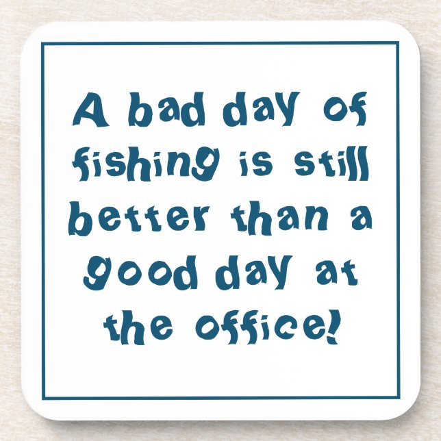 Porta-copo Presente do pescador com cotação de pesca (Frente)