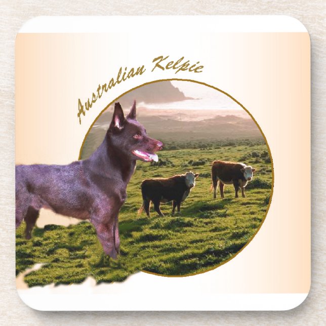 Porta-copo Presentes de arte em Kelpie australianos (Frente)