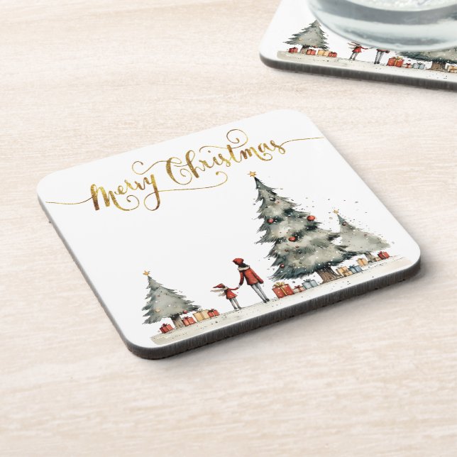 Porta-copo Presentes de Natal debaixo da árvore (Left Side)