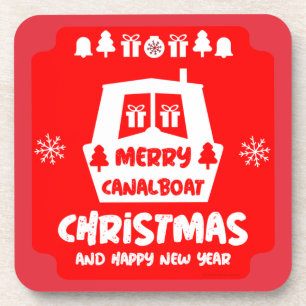 Porta-copo Presentes de Natal do Canal Narrowboat