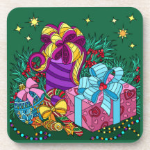 Presentes de Natal pintados; feriado bonito