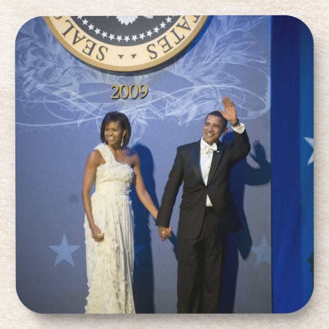 Porta-copo Presidente Barack & Michele Obama (Frente)