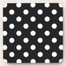 Porta-copo Preto com pontos brancos