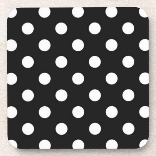 Porta-copo Preto com pontos brancos (Frente)