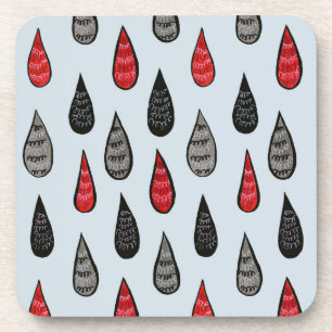 Porta-copo Preto vermelho estranho do teste padrão da chuva