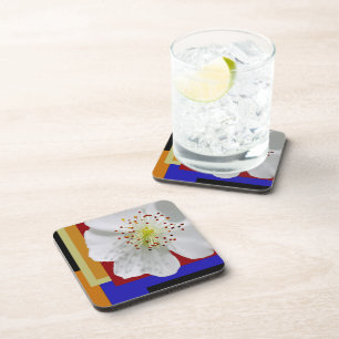 Porta-copo Primavera Branco Brilhante Blossom de Arte Fina Co