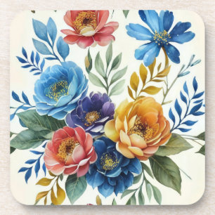 Porta-copo Primavera Watercolor Floral Impressão