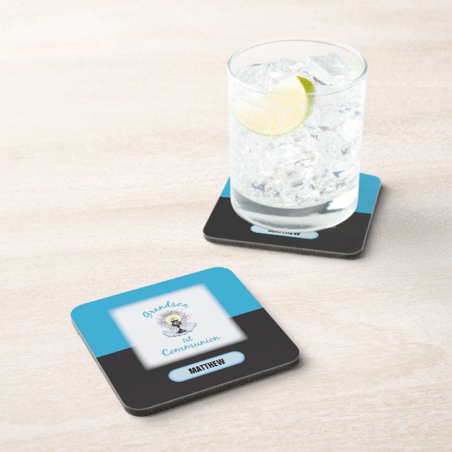 Porta-copo Primeira Comunhão, Taça Azul (Lado Direito)