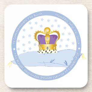 Porta-copo Príncipe George do travesseiro e da coroa de
