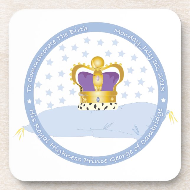 Porta-copo Príncipe George, Travesseiro de Cambridge e Coroa (Frente)