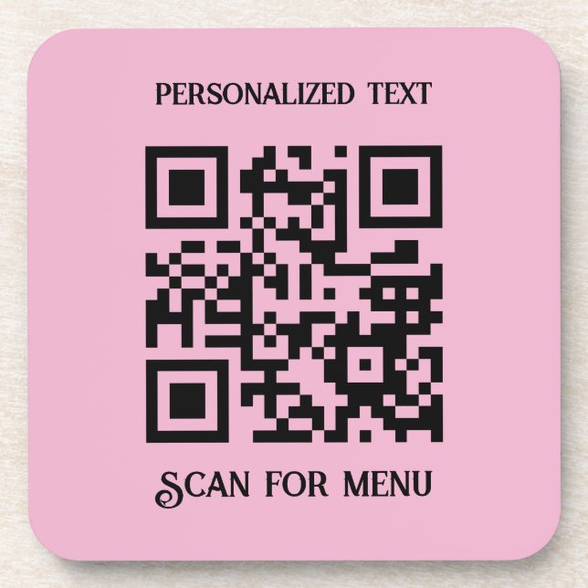 Porta-copo Procurar o QRcode do menu com o LPink de personali (Frente)