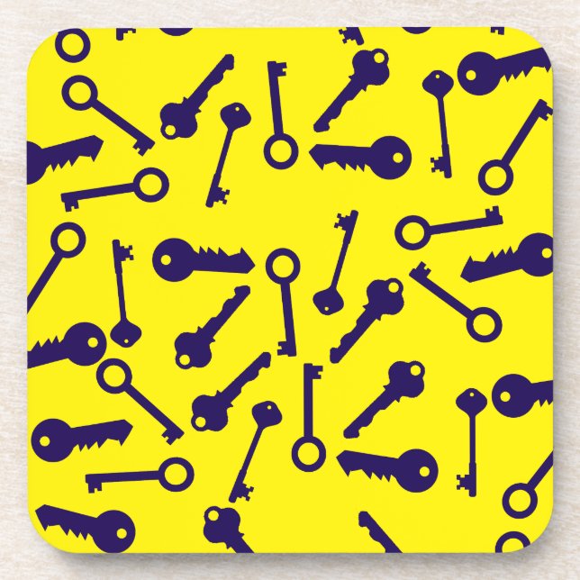 Porta-copo Produto de Padrão Azul Chave (Frente)