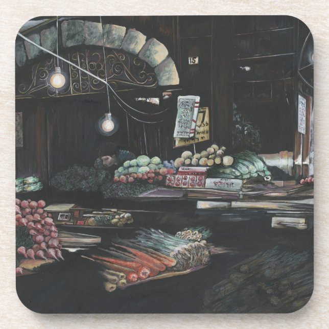 Porta-copo Produtos de uma colheita em estufas, Jerusalém (Frente)