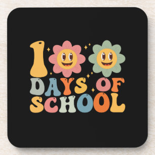 Porta-copo Professor Crianças Retro Groovy 100 Dias de Escola