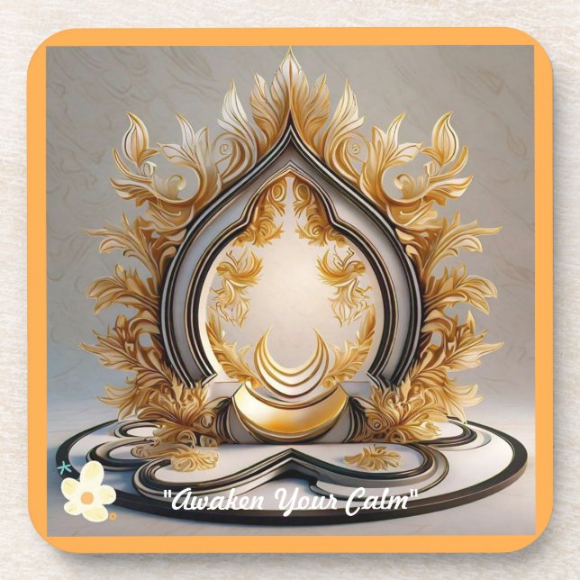 Porta-copo "Profundidades de Tranquilo Solúveis" (Frente)