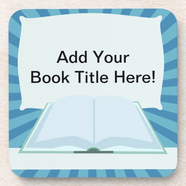 Porta-copo Promova seu livro Coloque título aqui (Frente)