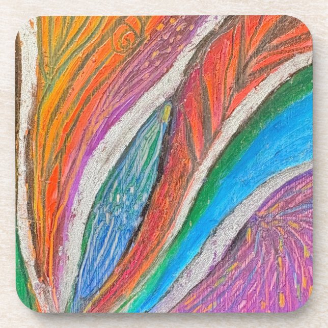 Porta-copo Protetor de Copo Gentle Bloom – Padrão Floral Text (Frente)