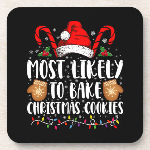 Porta-copo Provavelmente Assa Biscoito de Natal Família Natal