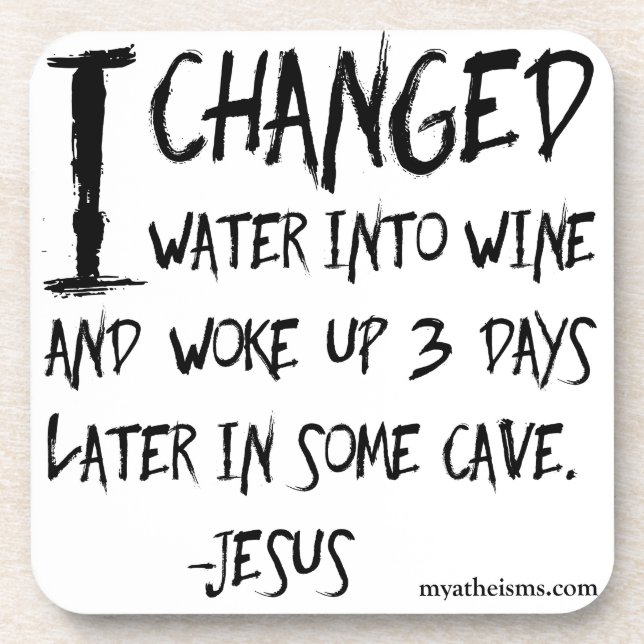 Porta-copo Provérbios ateus irreverentes e divertidos (Frente)