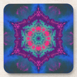 Porta-copo Psicodélica Azul Hippie Roxo e Rosa