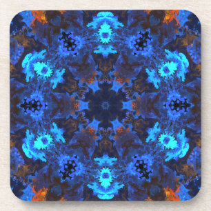 Porta-copo Psicodélico Azul Hippie e Laranja