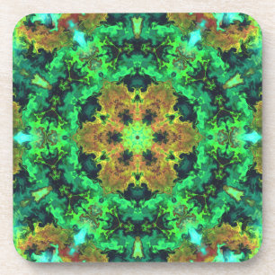 Porta-copo Psychedelic Hippie Flower Orange and Green