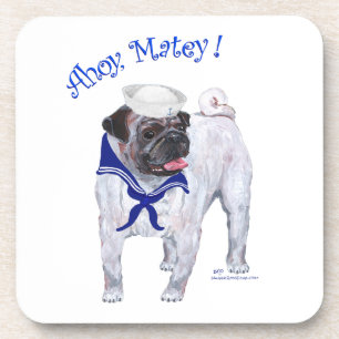 Porta-copo Pug Marinheiro