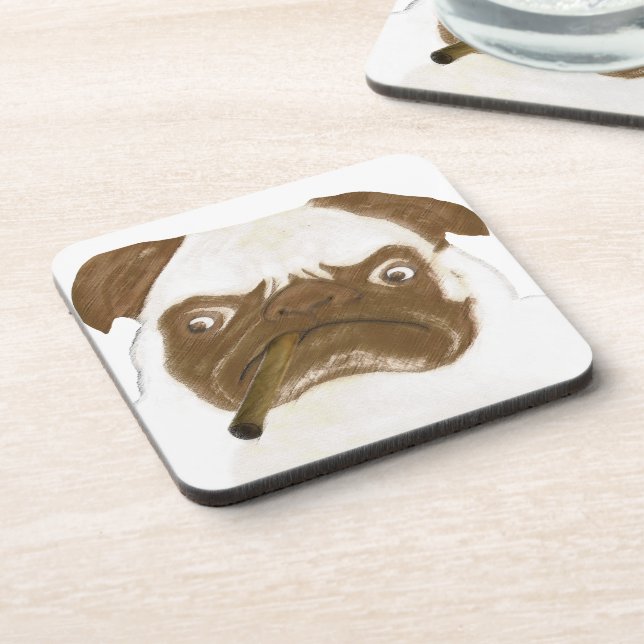 Porta-copo Puggy personalizado com charuto (Left Side)