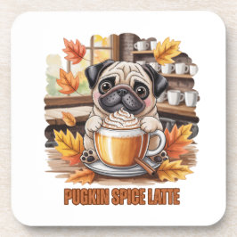Porta-copo Pugkin Spice Latte – Cute Autumn Pug Coffee Design