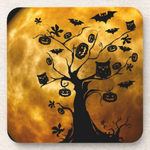 Porta-copo Pumpkin, Bat, Coruja e Orange Moon