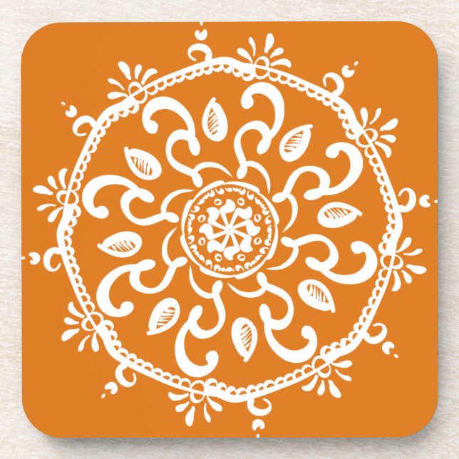 Porta-copo Pumpkin Pie Mandala (Frente)