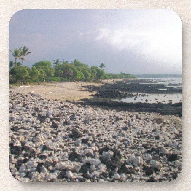 Porta-copo Punalu "Sand Beach Hawaii Big Island" (Frente)