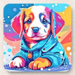 Porta-copo Puppy com Design Casaco azul