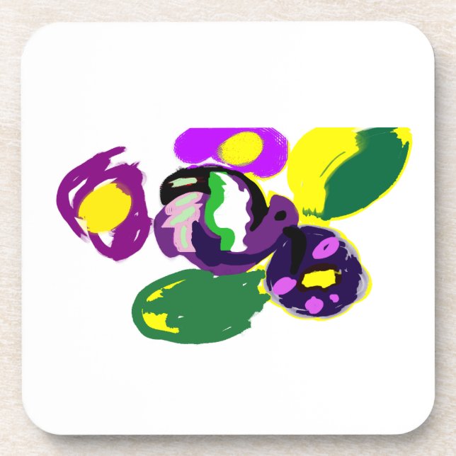 Porta-copo Purple hummingbird and flowers  (Frente)