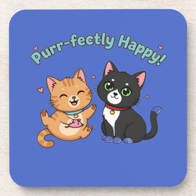 Porta-copo Purr-fectly Happy! (Frente)