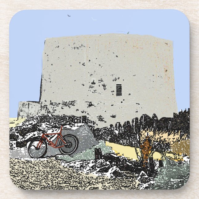 Porta-copo Push Bike and Martello Tower Hythe Kent   (Frente)