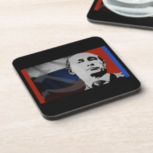 Porta-copo Putin com bandeira do russo