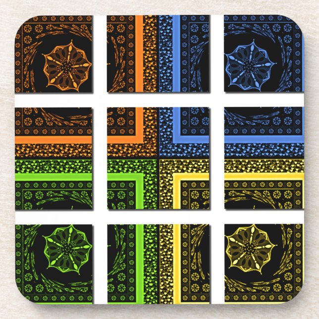 Porta-copo Quadrado em uma caixa (Frente)