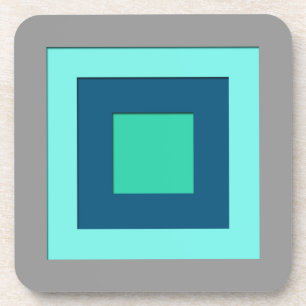 Porta-copo Quadrados de Médio século - cinzas e azuis / cin