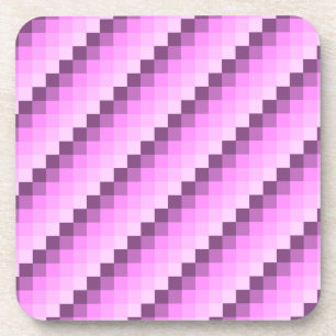 Porta-copo Quadrados Rosa e Roxo