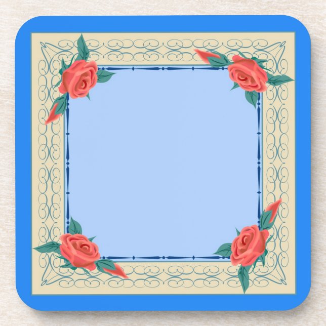 Porta-copo quadro rosa (Frente)
