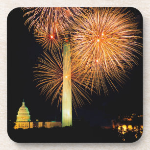 Porta-copo Quarto de julho, exposição do fogo-de-artifício