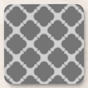 Porta-copo Quatrefoil in shades of gray
