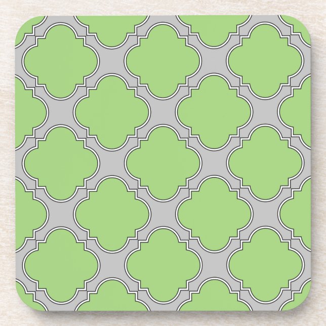 Porta-copo Quatrefoil Verde (Frente)