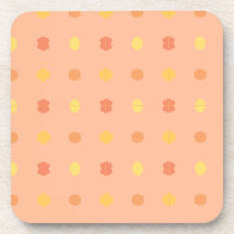 Quatro cantos Peach Padrão Amarelo de Lado