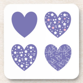 Porta-copo Quatro Veri Peri Hearts