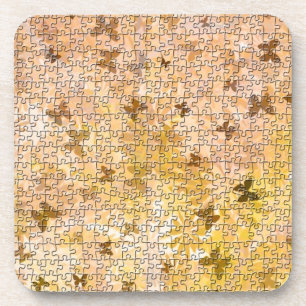 Porta-copo Quebra-cabeça Butterflies e Daisies-Browns por ST