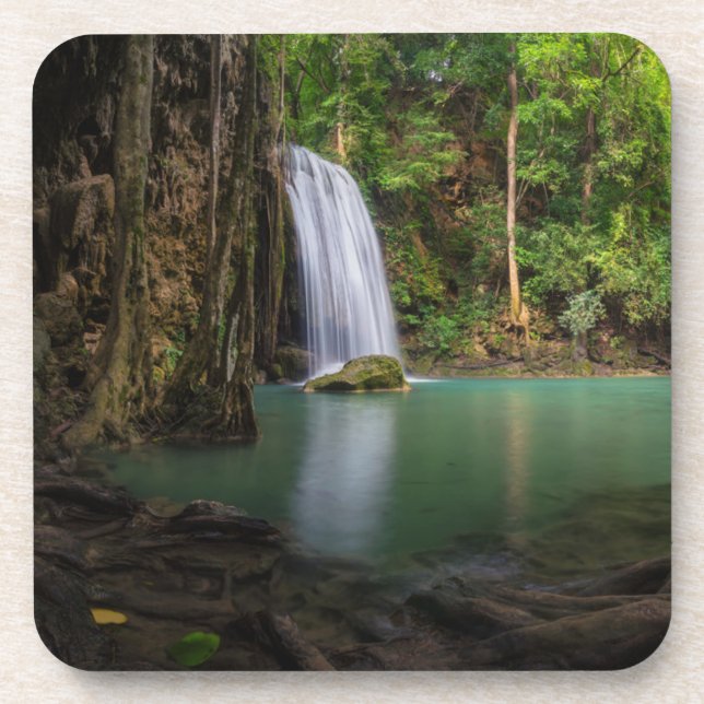 Porta-copo Quedas | Primavera RainForest Waterfall Tailândia (Frente)