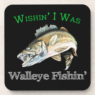 Porta-copo Queria que eu fosse Walleye Fishin
